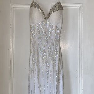 Sean Collection White Prom Dress